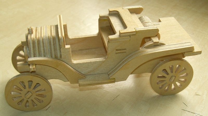 طرح ماشین فورد مدل T مناسب برای استفاده در دستگاه های cnc چوب و cnc لیزر - laser cut ford model t car dxf file
