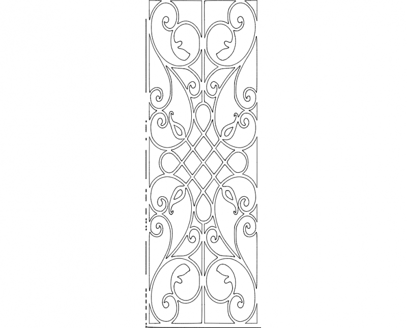 طرح مشبک شماره ۰۲ مناسب برای استفاده در دستگاه های cnc چوب و cnc لیزر - grille pattern 02 dxf file