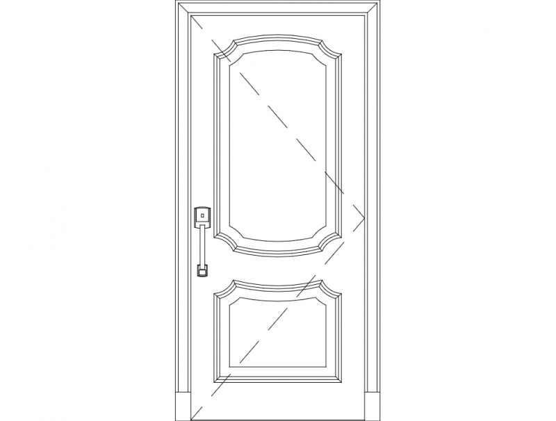 طرح درب تک پنلی مناسب برای استفاده در دستگاه های cnc چوب و cnc لیزر - single panel door dxf file