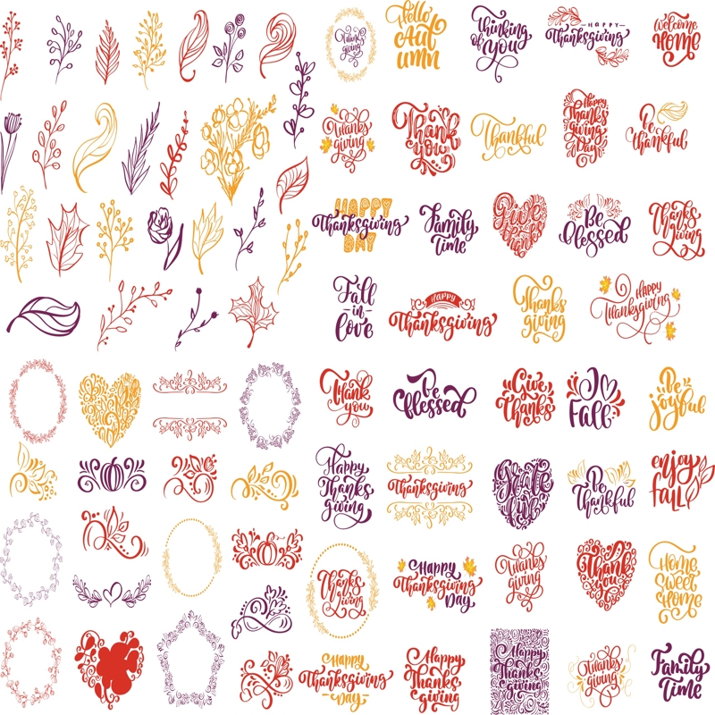 طرح مجموعه وکتورهای سلام پاییزی، مناسب برای استفاده در دستگاه های cnc چوب و cnc لیزر - hello autumn vectors set cdr file