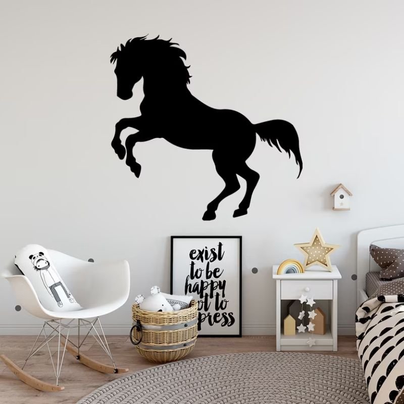 طرح هنر دیواری اسب مناسب برای استفاده در دستگاه های cnc چوب و cnc لیزر - laser cut horse wall art