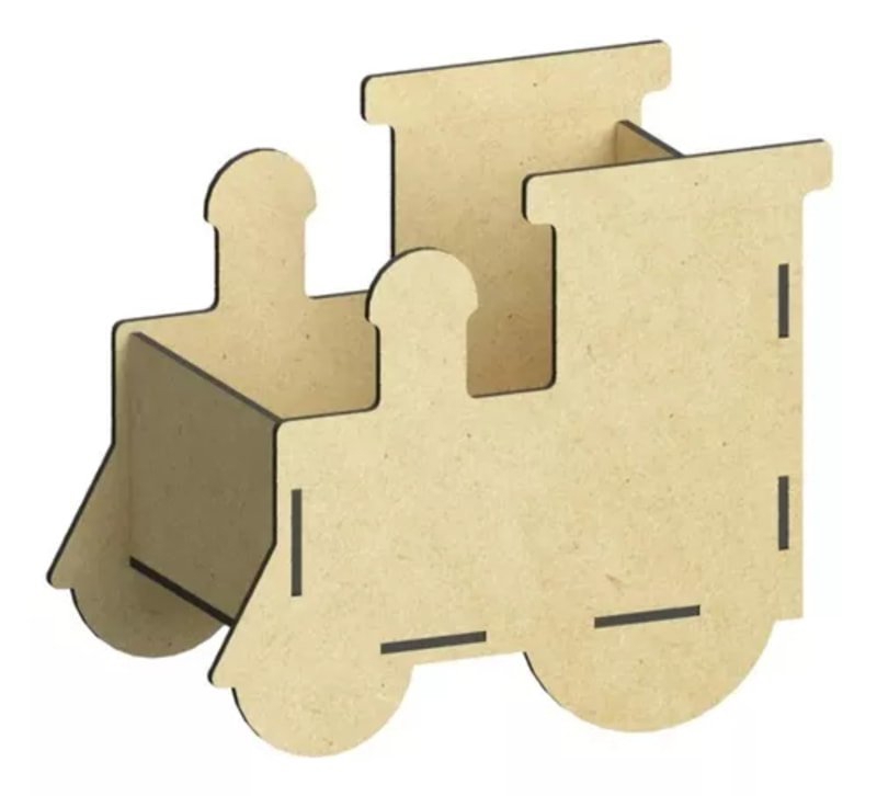 طرح جعبه آب نبات قطار مناسب برای استفاده در دستگاه های cnc چوب و cnc لیزر - laser cut train candy box