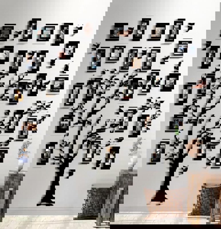 طرح قاب عکس درخت خانوادگی ، دکور دیواری درخت خانوادگی مناسب برای استفاده در دستگاه های cnc چوب و cnc لیزر - laser cut family tree picture frames family tree wall decor