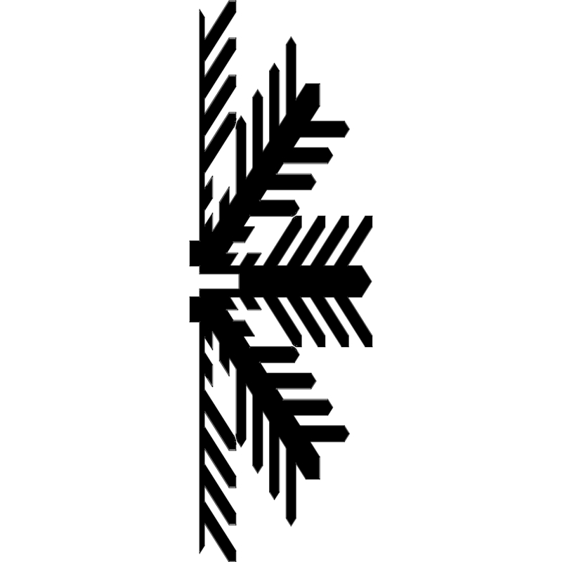 طرح دانه برف با فرمت c مناسب برای استفاده در دستگاه های cnc چوب و cnc لیزر - snowflake c dxf file