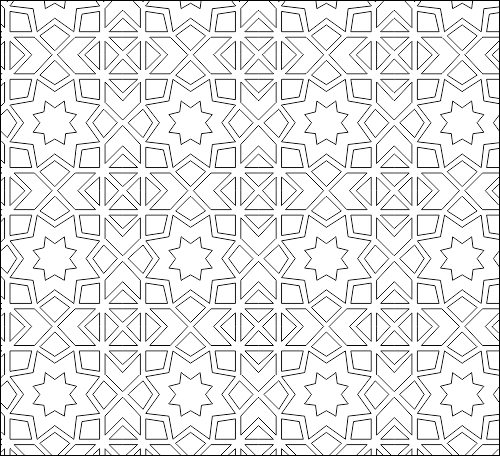 طرح فایل dwg طرح هندسی مناسب برای استفاده در دستگاه های cnc چوب و cnc لیزر - geometric pattern dwg file