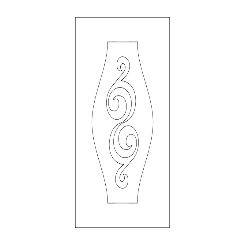 طرح تزیین درب مناسب برای استفاده در دستگاه های cnc چوب و cnc لیزر - door decoration dxf file