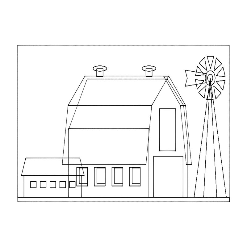 طرح انبار مناسب برای استفاده در دستگاه های cnc چوب و cnc لیزر - barn dxf file