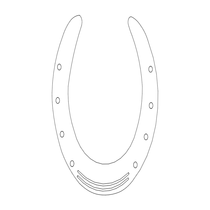طرح نعل اسب مناسب برای استفاده در دستگاه های cnc چوب و cnc لیزر - horse shoe dxf file