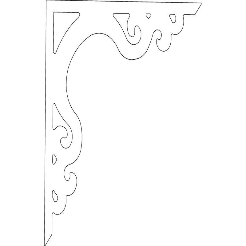 طرح دکور گوشه مناسب برای استفاده در دستگاه های cnc چوب و cnc لیزر - decor corner dxf file