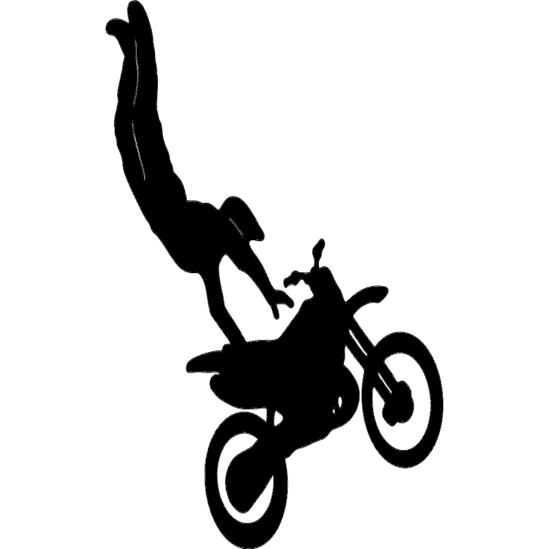 طرح حرکات نمایشی با موتورسیکلت مناسب برای استفاده در دستگاه های cnc چوب و cnc لیزر - motorcycle stunt dxf file