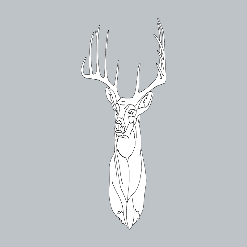 طرح گوزن ۱ مناسب برای استفاده در دستگاه های cnc چوب و cnc لیزر - deer 1 dxf file