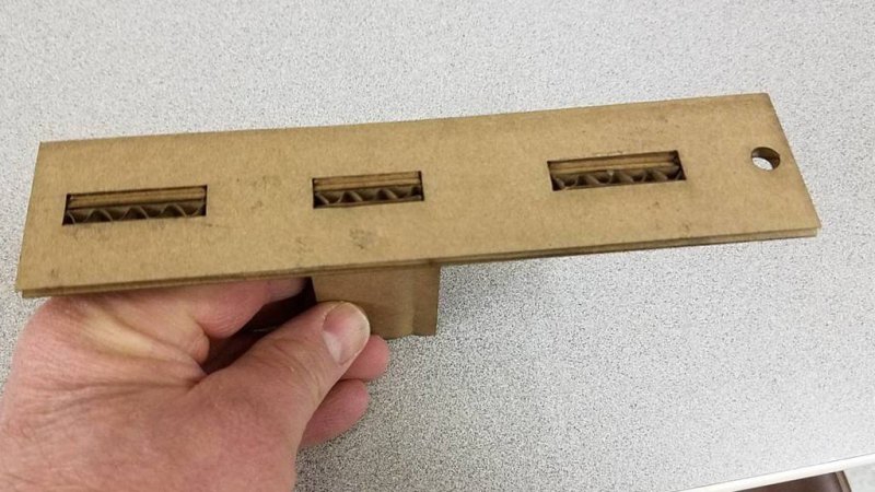 طرح پرتابگر برای جت مقوایی نسخه ۶ مناسب برای استفاده در دستگاه های cnc چوب و cnc لیزر - laser cut launcher for cardboard jet v6
