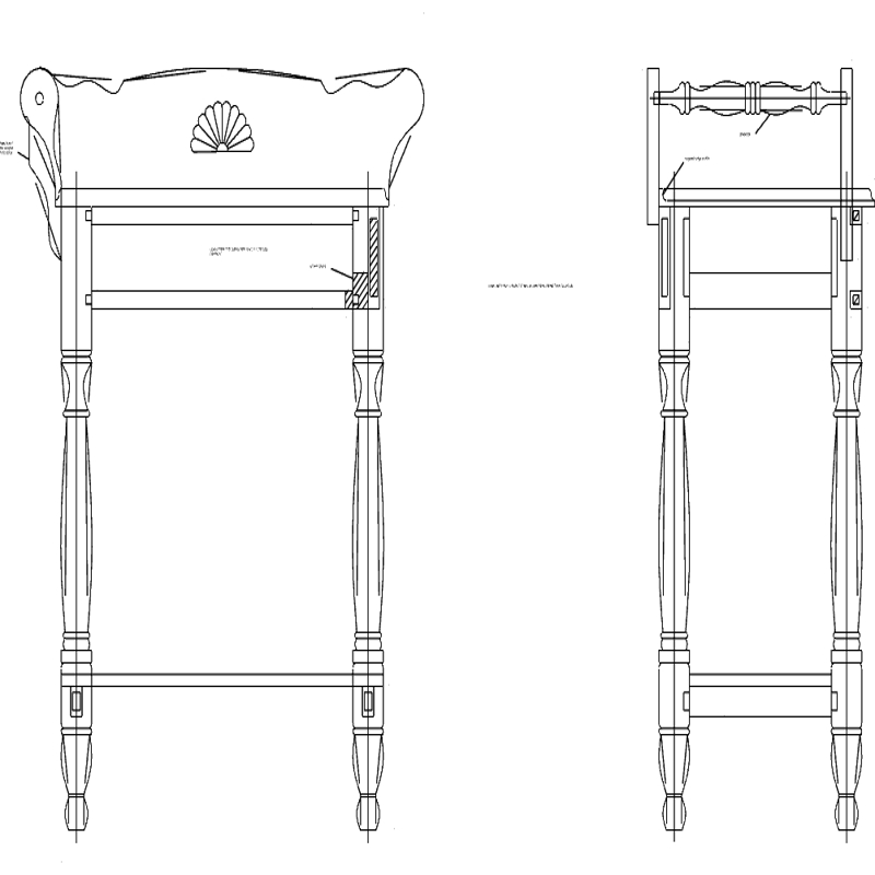 طرح روشویی مناسب برای استفاده در دستگاه های cnc چوب و cnc لیزر - washstand dxf file