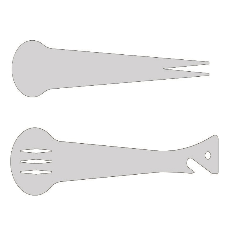 طرح قاشق مناسب برای استفاده در دستگاه های cnc چوب و cnc لیزر - laser cut spoons dxf file