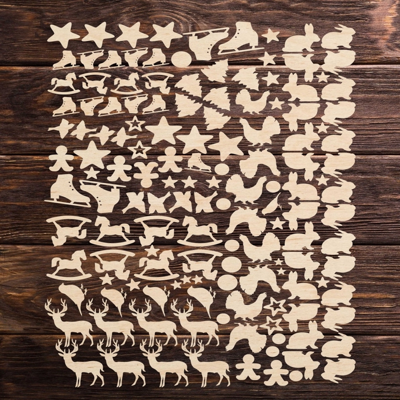 طرح اسباب بازی کریسمس مناسب برای استفاده در دستگاه های cnc چوب و cnc لیزر - laser cut christmas toys decor cdr file