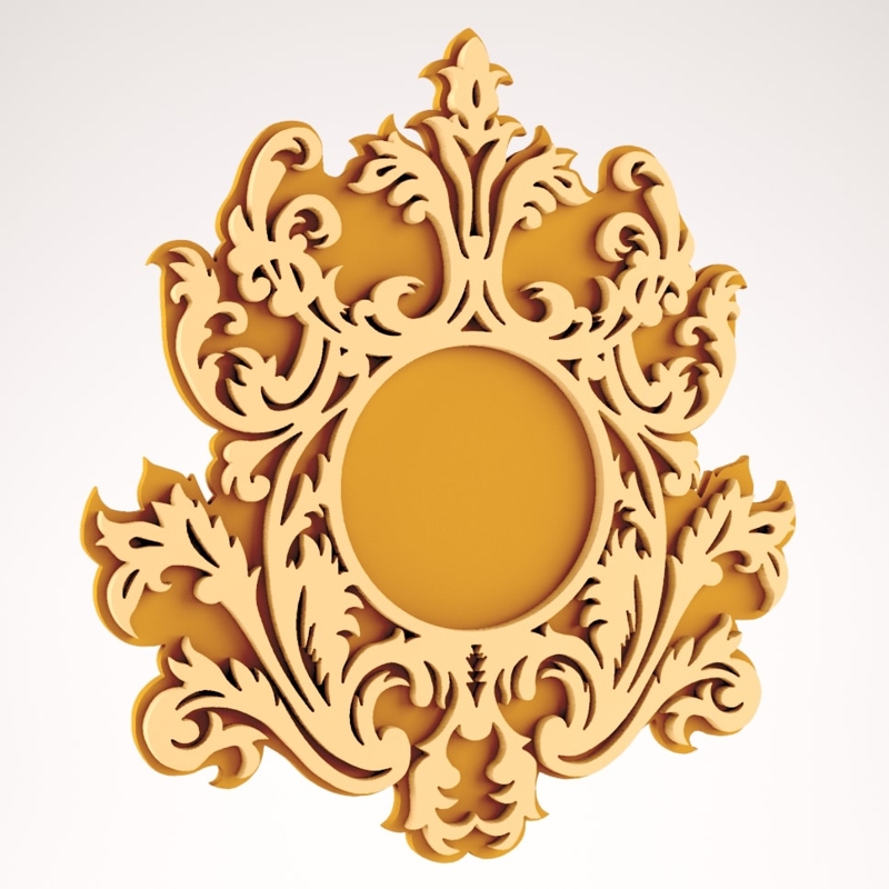 طرح قاب دایره ای گل مناسب برای استفاده در دستگاه های cnc چوب و cnc لیزر - laser cut floral circle frame dxf file