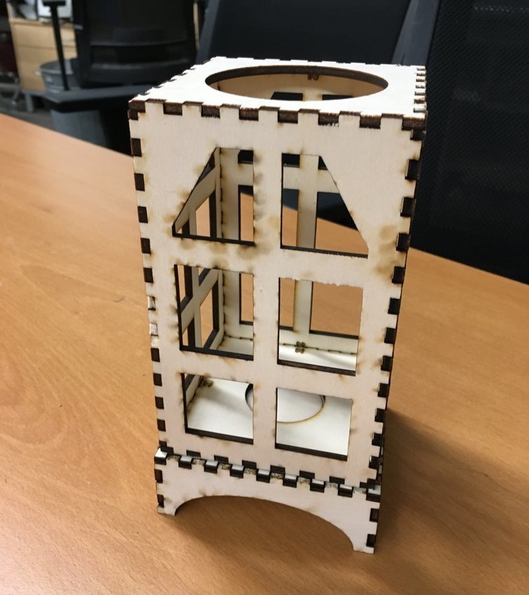 طرح فانوس چای مناسب برای استفاده در دستگاه های cnc چوب و cnc لیزر - laser cut tealight lantern svg file