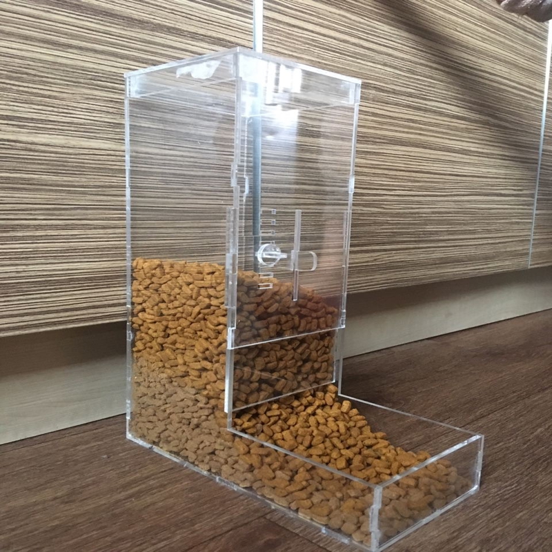 طرح اکریلیک فیدر حیوانات خانگی مناسب برای استفاده در دستگاه های cnc چوب و cnc لیزر - laser cut pet feeder acrylic cdr file
