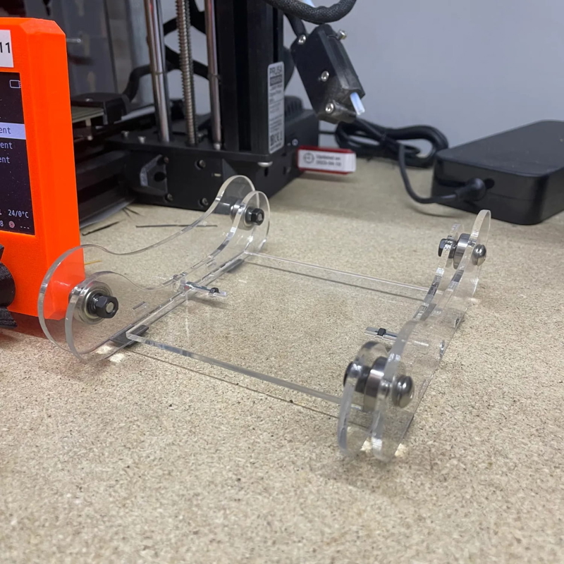 طرح نگهدارنده قرقره ۳ کیلوگرمی مناسب برای استفاده در دستگاه های cnc چوب و cnc لیزر - laser cut 3kg spool holder dxf file