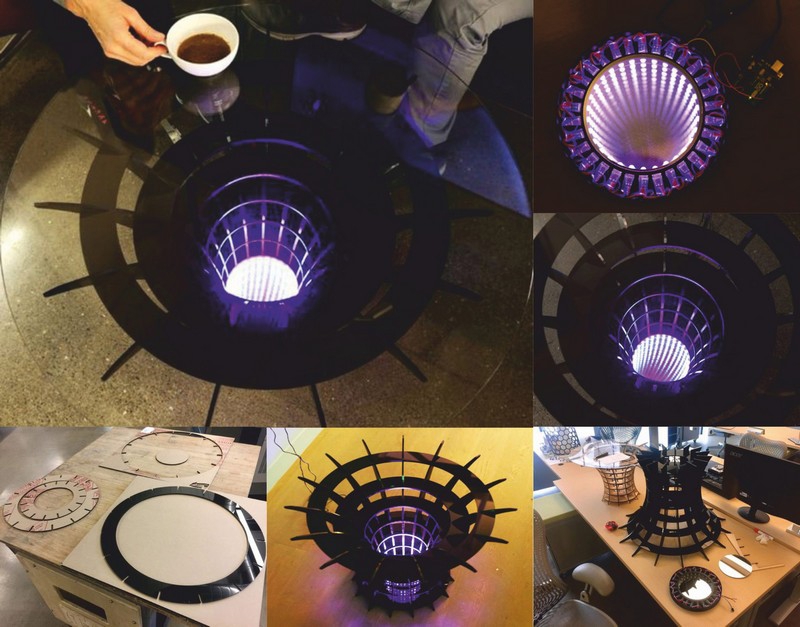 طرح میز عسلی گرد مناسب برای استفاده در دستگاه های cnc چوب و cnc لیزر - round coffee table laser cut cdr file