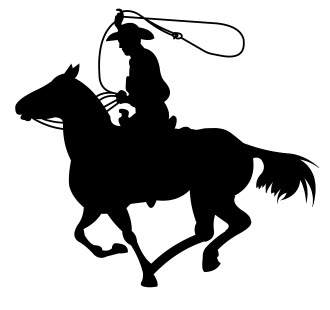 طرح کابوی سیلوئت مناسب برای استفاده در دستگاه های cnc چوب و cnc لیزر - cowboy silhouette dxf file