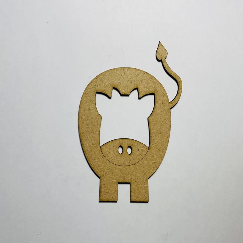 طرح گاو چوبی طرح گاو چوبی مناسب برای استفاده در دستگاه های cnc چوب و cnc لیزر - laser cut wooden cow cutout wood cow shape cdr file