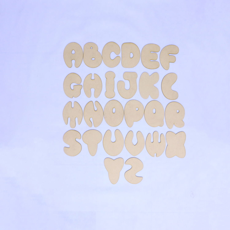 طرح حروف حبابی مناسب برای استفاده در دستگاه های cnc چوب و cnc لیزر - laser cut bubble letters cdr file