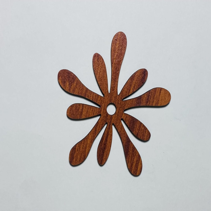 طرح برش گل چوبی برای لیزر برش مناسب برای استفاده در دستگاه های cnc چوب و cnc لیزر - laser cut wooden flower cutout unfinished wood garden decor cdr file