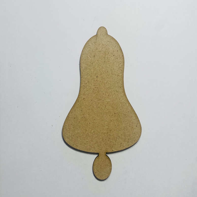 طرح زنگوله چوبی ناتمام مناسب برای استفاده در دستگاه های cnc چوب و cnc لیزر - laser cut bell cutout unfinished wooden shape cdr file