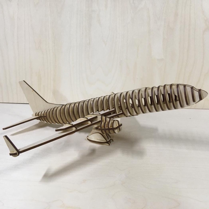 طرح مدل سه بعدی هواپیما مناسب برای استفاده در دستگاه های cnc چوب و cnc لیزر - laser cut airplane 3d model cdr file