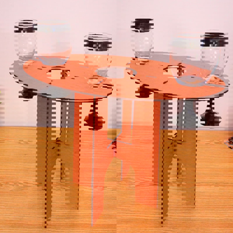 طرح بطری نوشابه و جا لیوانی تخته سه لا ۴ میلی‌متری مناسب برای استفاده در دستگاه های cnc چوب و cnc لیزر - laser cut wine bottle and glass holder plywood 4mm dxf file