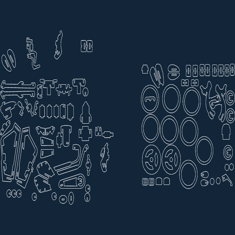 طرح هارلی مناسب برای استفاده در دستگاه های cnc چوب و cnc لیزر - harley dxf file