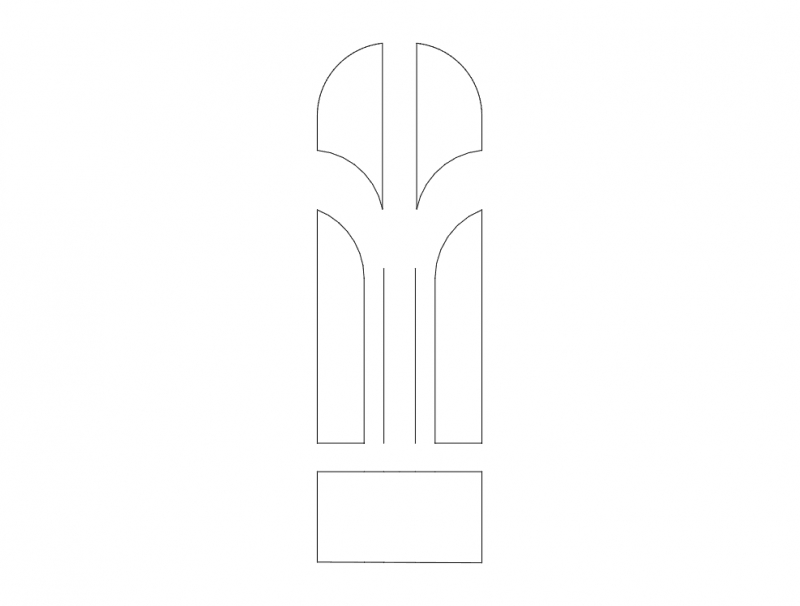 طرح درب mdf شماره ۱۷ مناسب برای استفاده در دستگاه های cnc چوب و cnc لیزر - mdf door design 17 dxf file