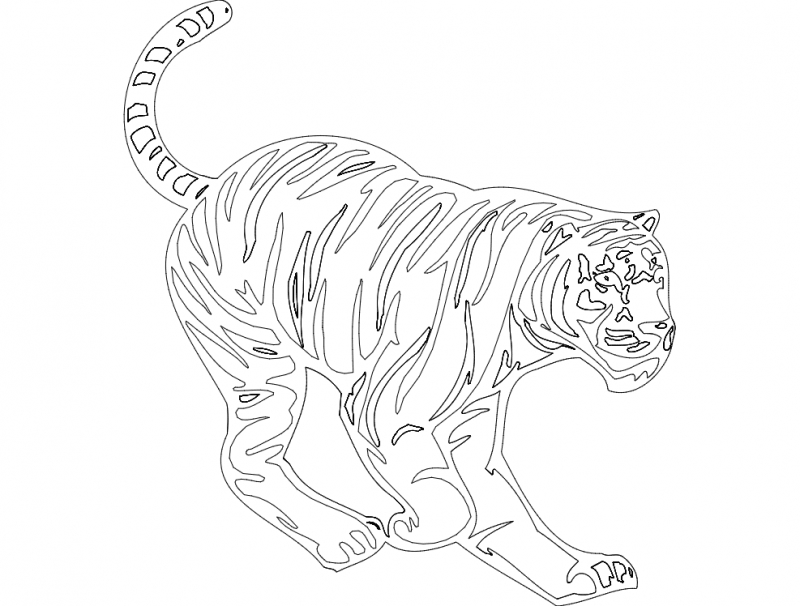 طرح یوزپلنگ نماد حیوانات مناسب برای استفاده در دستگاه های cnc چوب و cnc لیزر - animal mascot cheetah dxf file