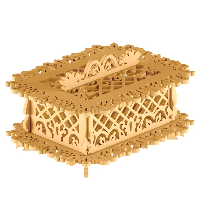 طرح سبد ذخیره سازی مناسب برای استفاده در دستگاه های cnc چوب و cnc لیزر - storage basket dxf file