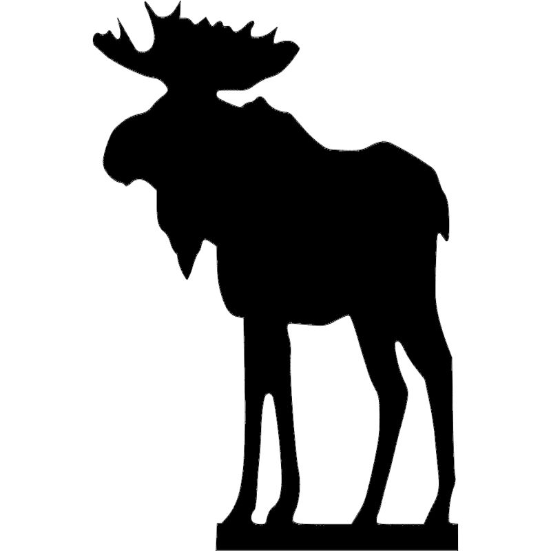 طرح گوزن شمالی مناسب برای استفاده در دستگاه های cnc چوب و cnc لیزر - moose dxf file