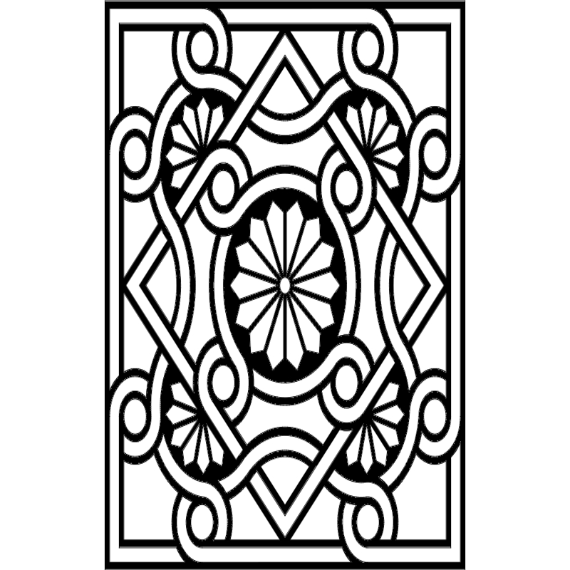 طرح تزئینات بیزانسی مناسب برای استفاده در دستگاه های cnc چوب و cnc لیزر - byzantine ornament dxf file