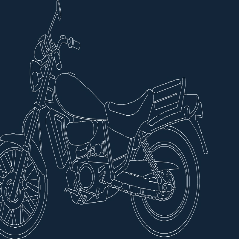 طرح موتورسیکلت قدیمی مناسب برای استفاده در دستگاه های cnc چوب و cnc لیزر - motorcycle old dxf file