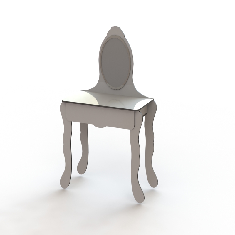 طرح میز آرایش به همراه آینه، مناسب برای استفاده در دستگاه های cnc چوب و cnc لیزر - laser cut dressing tables with mirror cdr file