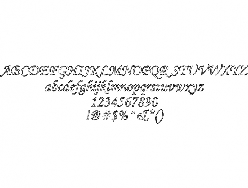 طرح متن corsva مناسب برای استفاده در دستگاه های cnc چوب و cnc لیزر - corsva text dxf file