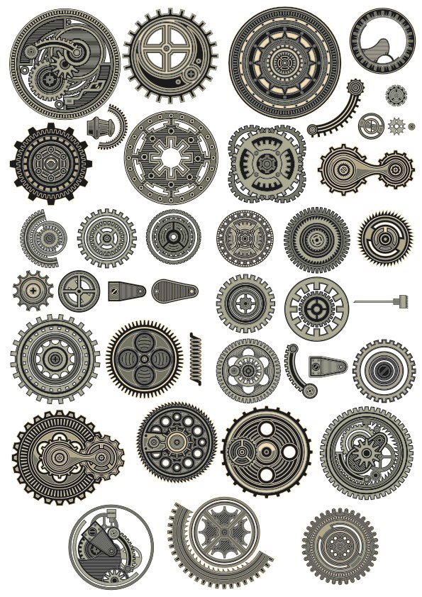 طرح مجموعه وکتورهای استیم‌پانک مناسب برای استفاده در دستگاه های cnc چوب و cnc لیزر - steampunk vectors collection cdr file