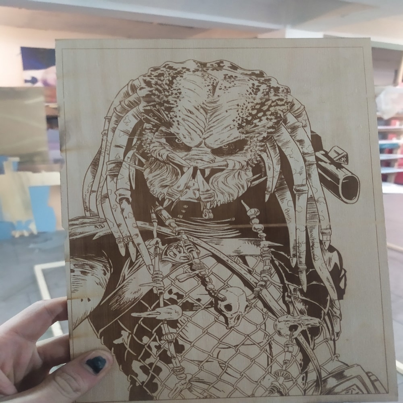 طرح حکاکی لیزری طرح پرنده مناسب برای استفاده در دستگاه های cnc چوب و cnc لیزر - predator laser engraving template cdr file