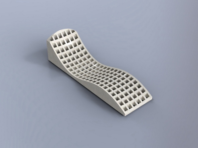 طرح مبل راحتی تخت ۱۹ میلی‌متری مناسب برای استفاده در دستگاه های cnc چوب و cnc لیزر - chaise longue 19mm flat dxf file