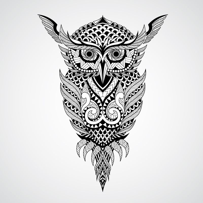 طرح فایل وکتور طرح جغد هندسی مناسب برای استفاده در دستگاه های cnc چوب و cnc لیزر - geometrical owl vector art cdr file