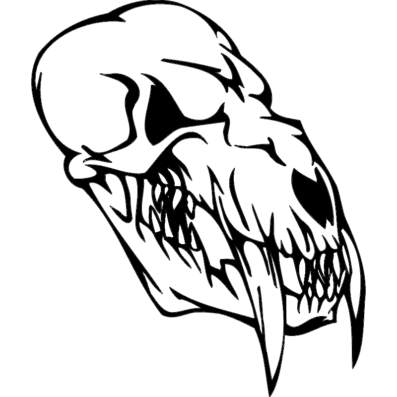 طرح جمجمه شماره 007 مناسب برای استفاده در دستگاه های cnc چوب و cnc لیزر - skull 007 dxf file