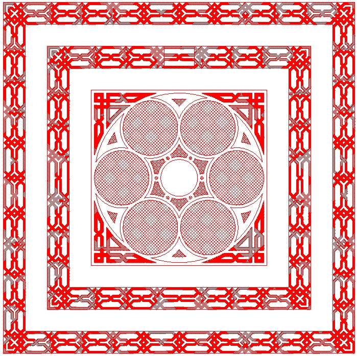 طرح فایل dwg طرح حاشیه مناسب برای استفاده در دستگاه های cnc چوب و cnc لیزر - border pattern dwg file
