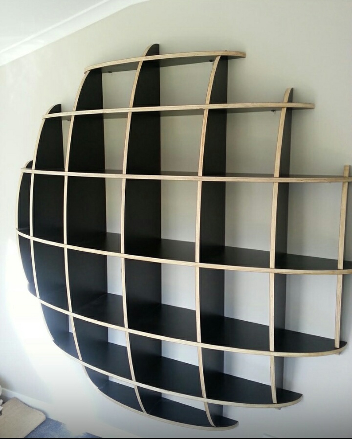 طرح قفسه کتاب نسخه ۲ مناسب برای استفاده در دستگاه های cnc چوب و cnc لیزر - bookshelf v2 dxf file