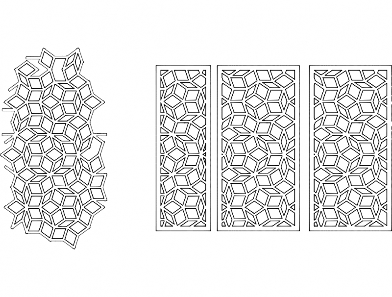 طرح جداکننده‌ها مناسب برای استفاده در دستگاه های cnc چوب و cnc لیزر - seperators dxf file