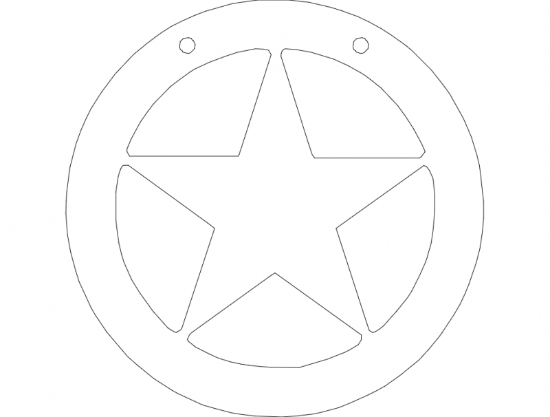 طرح ستاره ۱ مناسب برای استفاده در دستگاه های cnc چوب و cnc لیزر - star 1 dxf file
