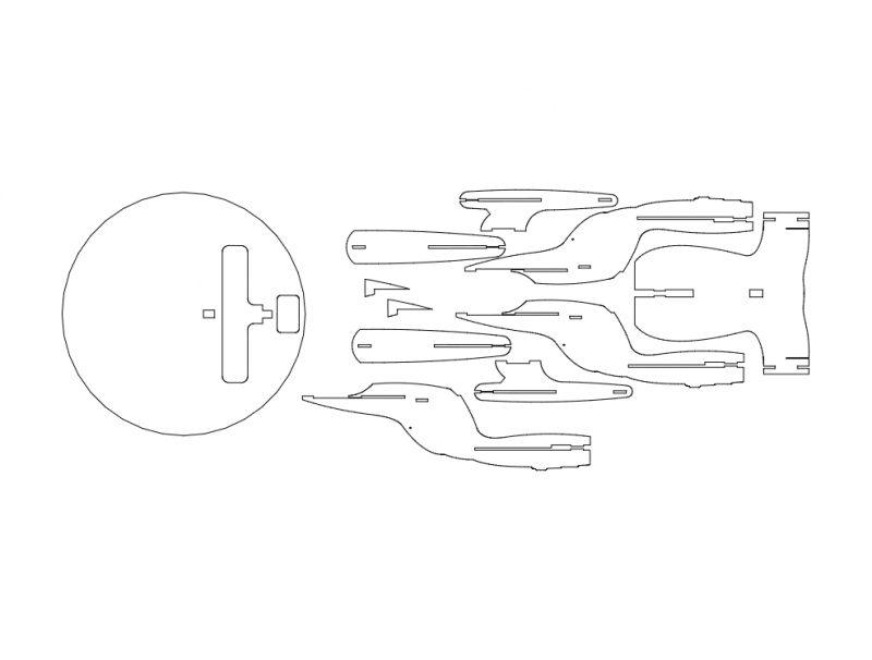 طرح ارسال مناسب برای استفاده در دستگاه های cnc چوب و cnc لیزر - ship dxf file